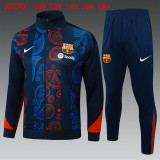 24-25  Barcelona Kids Royal Blue Jacket Tracksuit