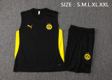 2024/25 Mens Borussia Dortmund Vest Short Training Suit black