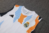2024/25 Mens Real Madrid  Blue yellow white Vest Short traning suit