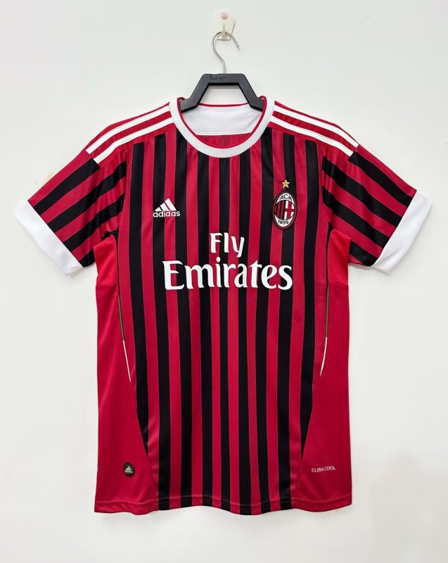 2011-12 Mens AC Milan Retro Home Jersey