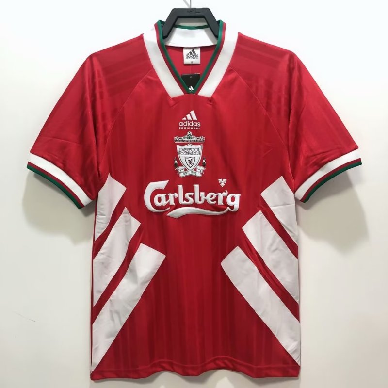 1993-95 Mens LIV red Retro home soccer  Jersey
