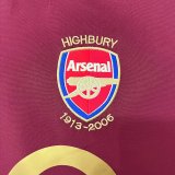 2005-06 Mens Arsenal Retro home red Soccer  Jersey