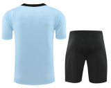 2024-25 Mens  Barcelona  Short Training Suit Cyan