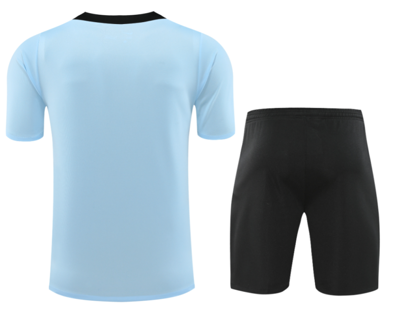 2024-25 Mens  Barcelona  Short Training Suit Cyan