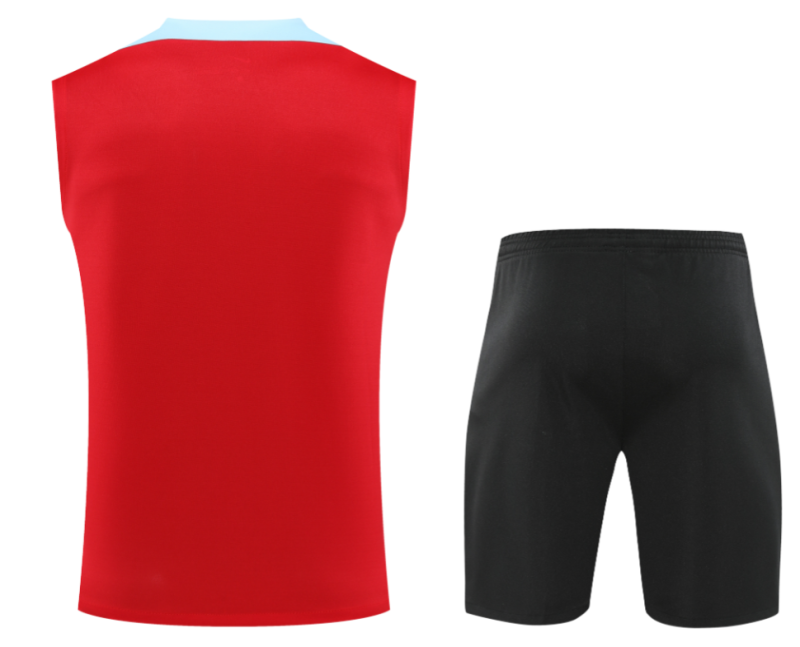 2024-25 Mens  Barcelona  red Vest Short traning suit