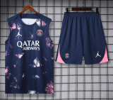 24-25 PSG Royal blue Vest Short traning suit