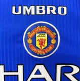 1996-98 Mens Manchester United blue Retro Third Away Jersey