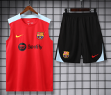 2024-25 Mens  Barcelona  red Vest Short traning suit