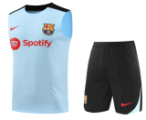 2024-25 Mens   Barcelona  Cyan Vest Short traning suit
