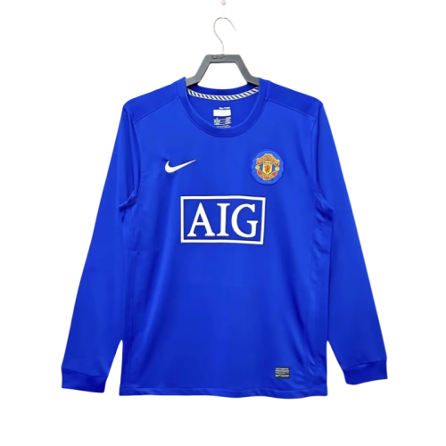 2008-09 Retro Mens Manchester United  Third Away Jersey Long Sleeve