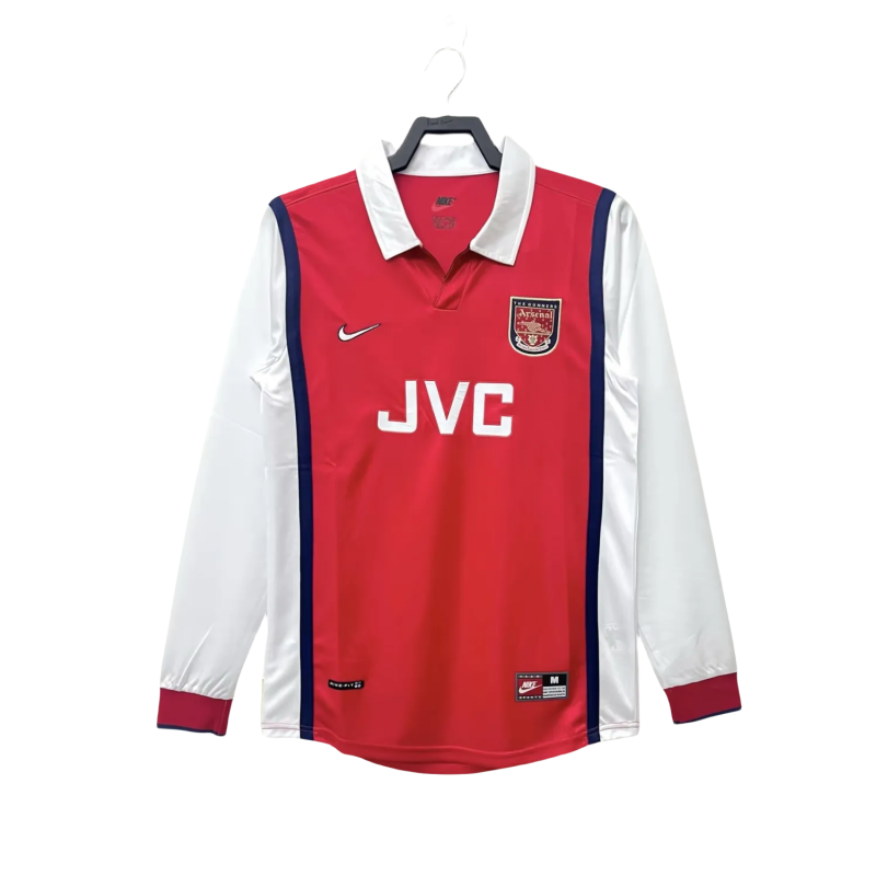 1998 Mens Arsenal home Retro Jersey Long Sleeve