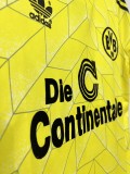 1988 Mens Dortmund  yellow Home Retro Soccer Jersey