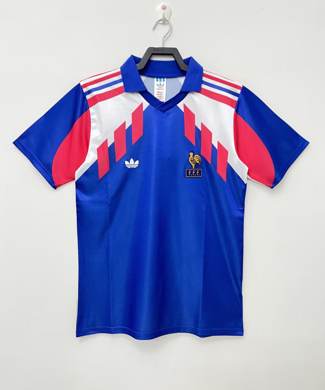 1992-1994 France Home Retro Soccer Jersey