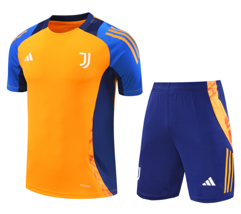 Mens Juventus Short Training Suit orange color 2024/25