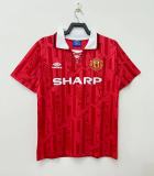 1992-94 Mens Manchester United Home Retro red  Jersey