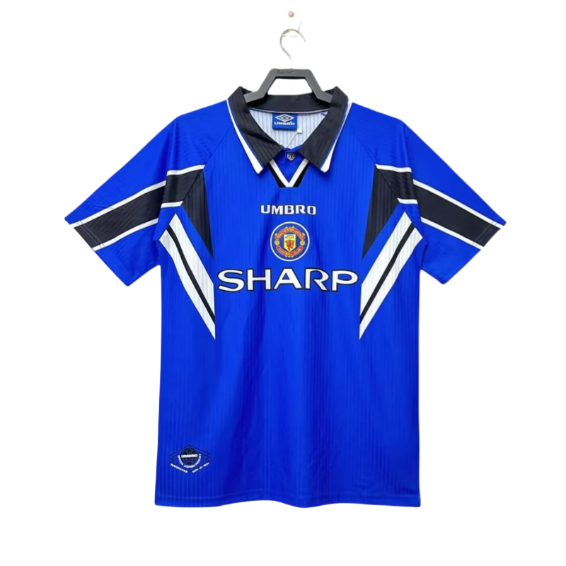 1996-98 Mens Manchester United blue Retro Third Away Jersey