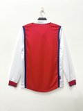 1998 Mens Arsenal home Retro Jersey Long Sleeve