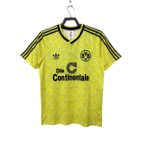 1988 Mens Dortmund  yellow Home Retro Soccer Jersey