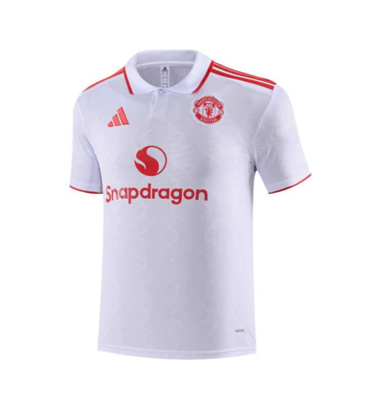 2025-26 Mens Manchester United White Training shirt Jersey