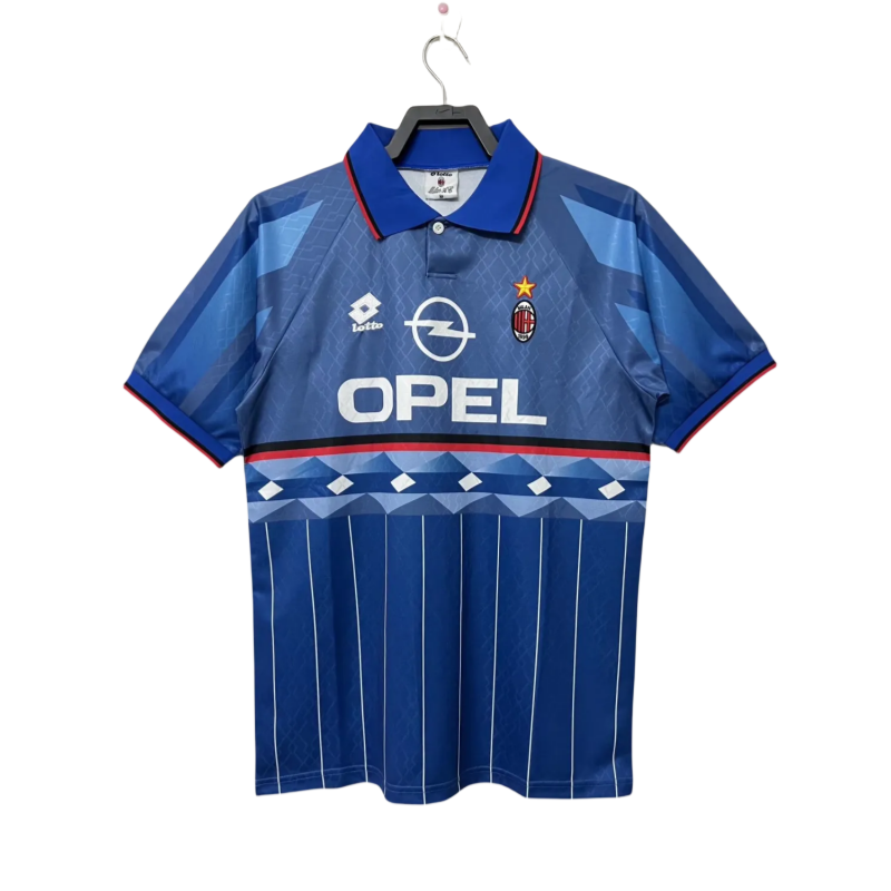 1995-96 Mens AC Milan blue  Retro Third Away Jersey