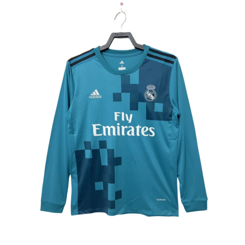 2017-18 Real Madrid  Third away  Long Sleeve Retro Soccer Jersey