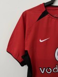 2002-04 Mens Manchester United Retro Home red  Jersey