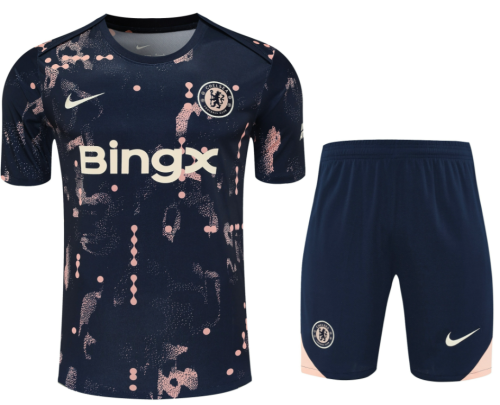 2025-26 Mens Chelsea black  Short Training Suit  Jersey