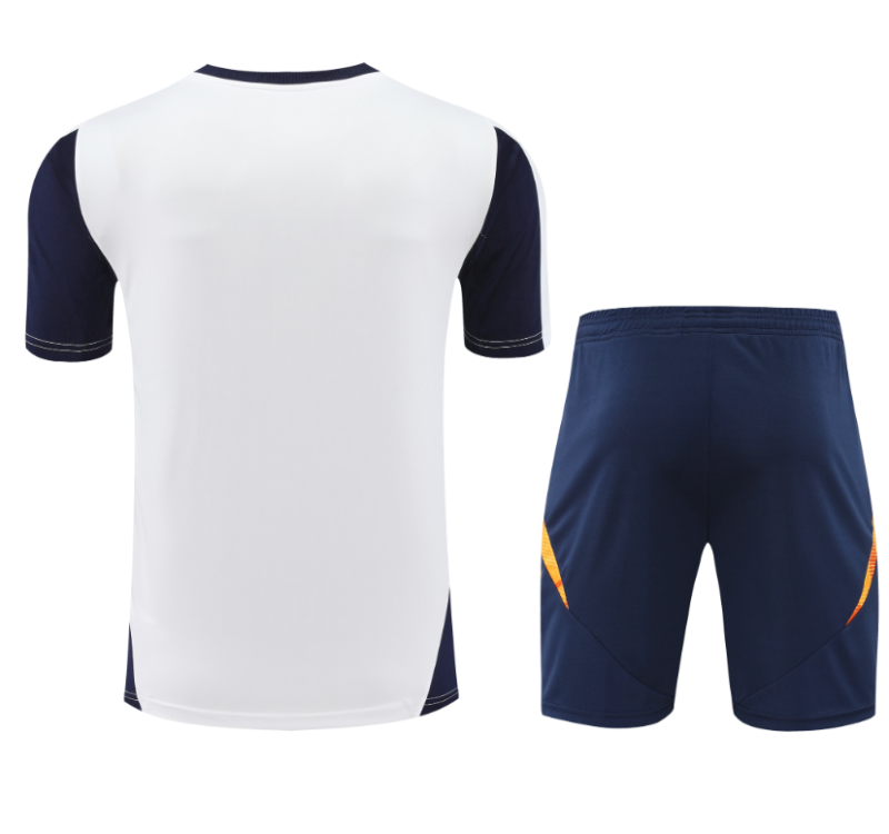 24-25 Mens  Real Madrid  White Training Short Suit