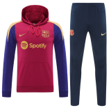 2024/25 Mens Barcelona red Hoodie Sweatshirt + Pants Training Suit