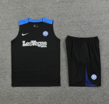 2024-25 Mens Inter Milan black Vest Short traning suit