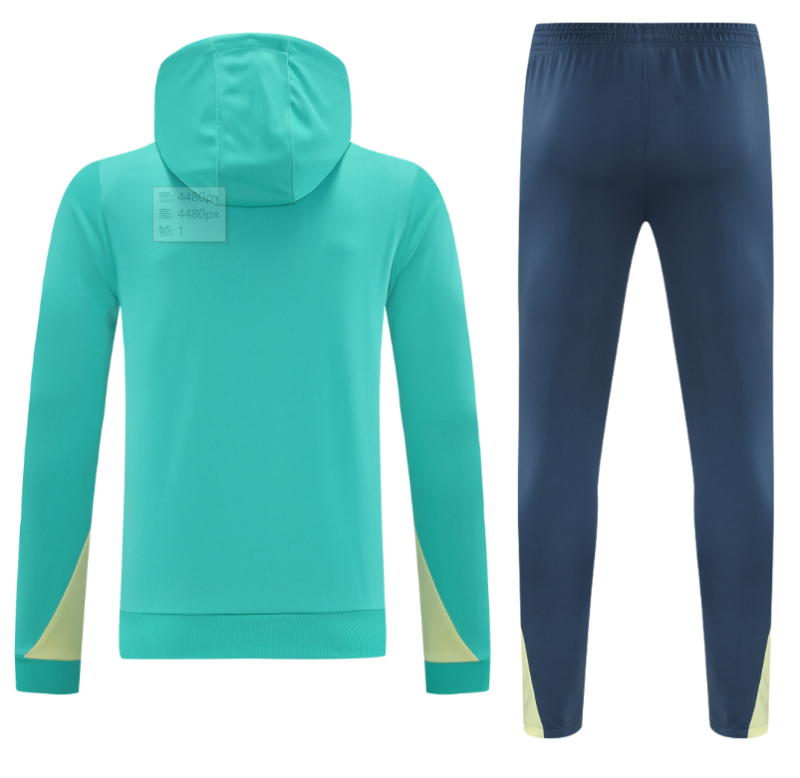 2024-25 Club America green hoodie Tracksuit Jersey