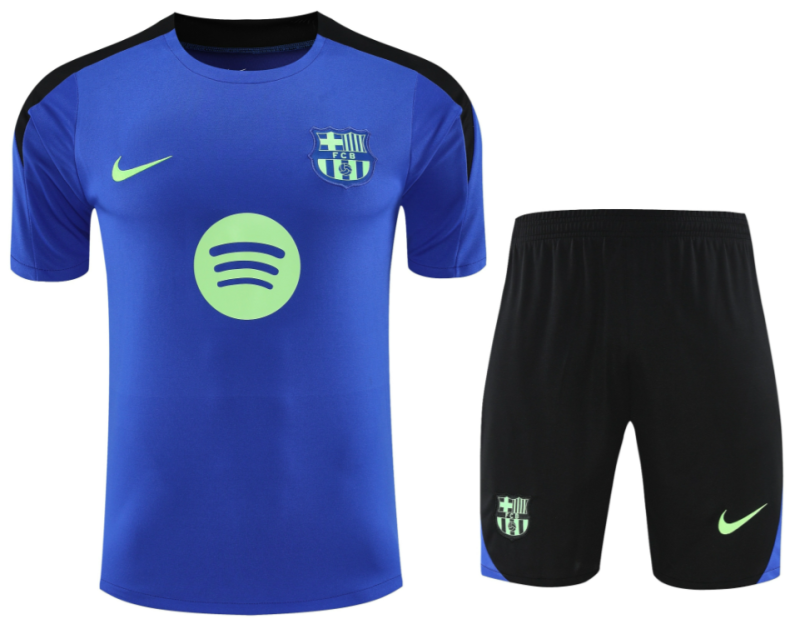 2025-26 Mens Barcelona  blue Short Training Suit