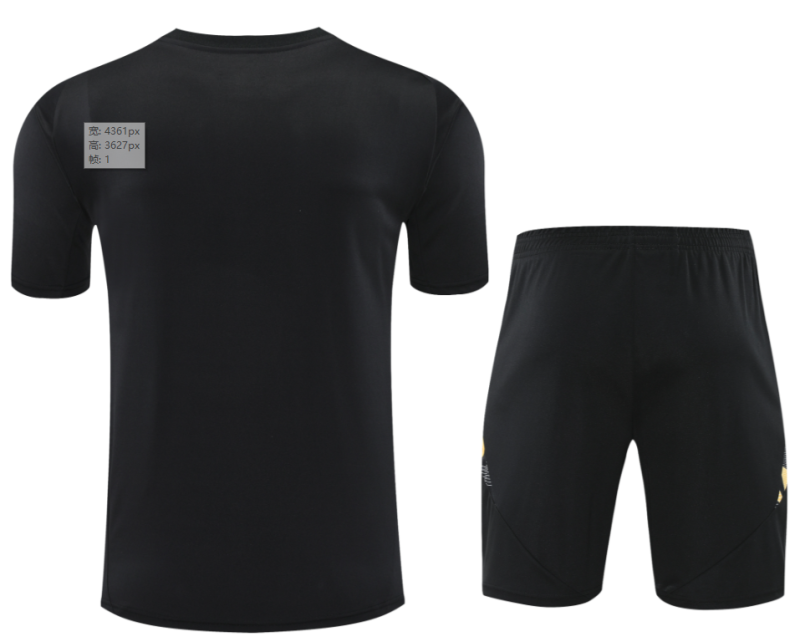 24-25 Mens  Real Madrid  Black Training Short Suit