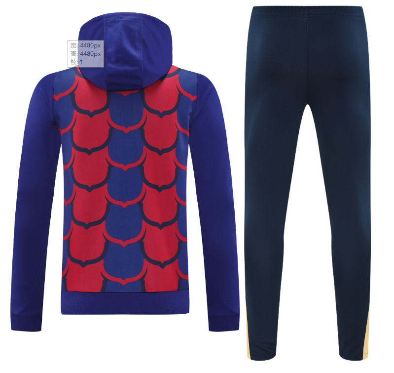 2024/25  Mens Barcelona Hoodie Sweatshirt + Pants Training Suit