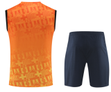 2025-26 Mens Barcelona orange Vest Short traning suit