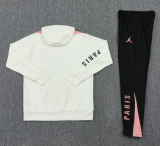 2024/25 Mens PSG Hoodie Sweatshirt + Pants Training Suit White