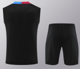 2025-26 Mens Barcelona black Vest Short traning suit