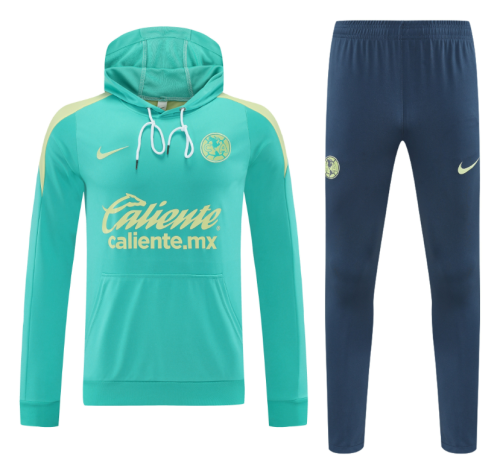2024-25 Club America green hoodie Tracksuit Jersey