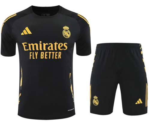 24-25 Mens  Real Madrid  Black Training Short Suit