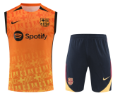 2025-26 Mens Barcelona orange Vest Short traning suit