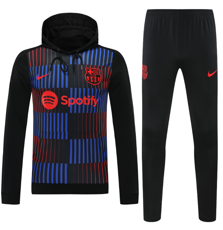 2024/25  Mens Barcelona Hoodie Sweatshirt + Pants Training Suit