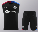 2025-26 Mens Barcelona black Vest Short traning suit