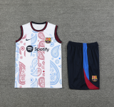 2025-26 Mens Barcelona white Vest Short traning suit