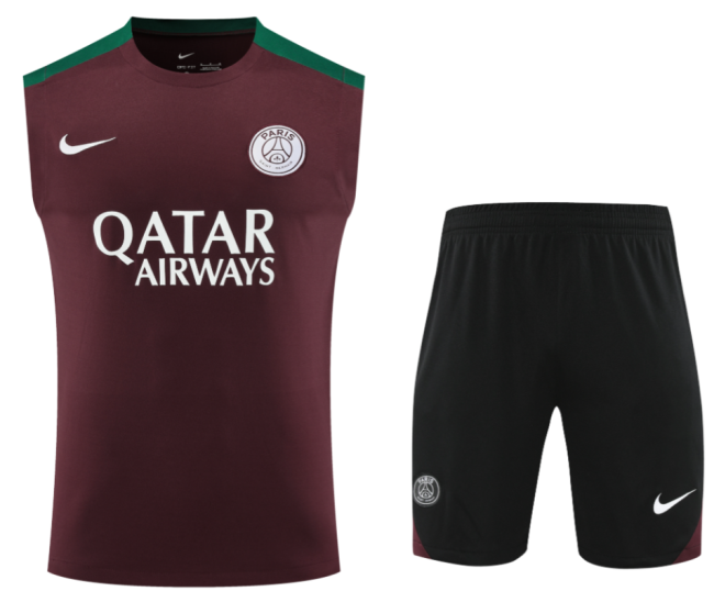 2024/25  Mens PSG brown Vest Short traning suit