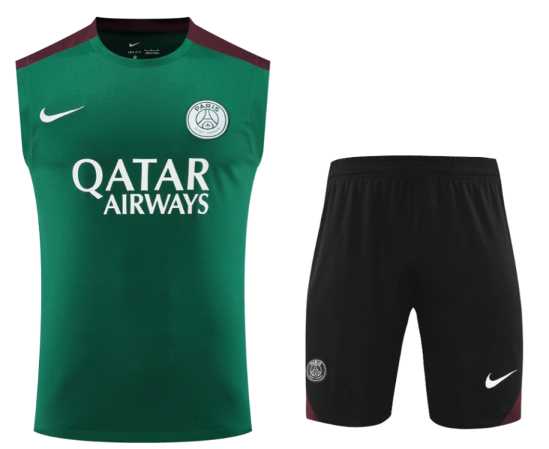2024/25  Mens PSG green  Vest Short traning suit