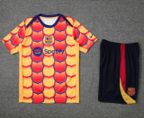 24-25 Mens Barcelona  reddish yellow Training Short Suit