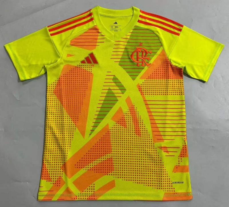 2025-26 Mens Flamengo yellow goalkeeper Soccer Jersey