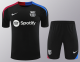 2025-26 Mens Barcelona  black Short Training Suit