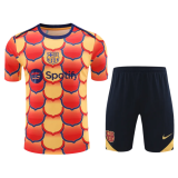 24-25 Mens Barcelona  reddish yellow Training Short Suit