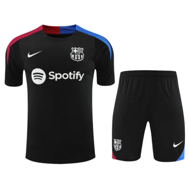 2025-26 Mens Barcelona  black Short Training Suit